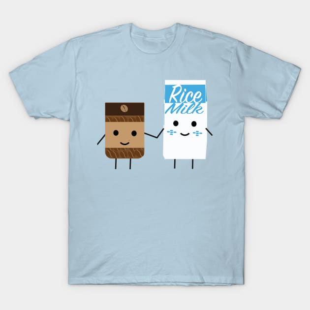 Coffee + Rice Milk = Love T-Shirt by gpam